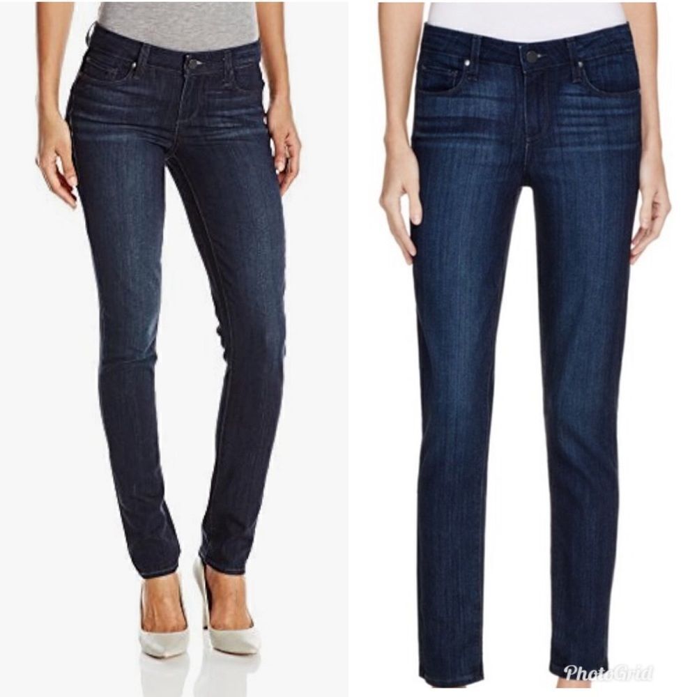 Paige Skyline Ankle Peg Skinny Jeans in Caswell Blue - Picture 2 of 12